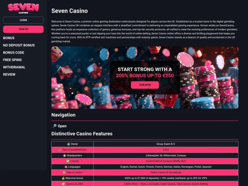 Overview of seven casino